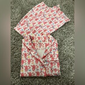 Like new- Roller Rabbit Be My Monkey Pajamas Set only worn once